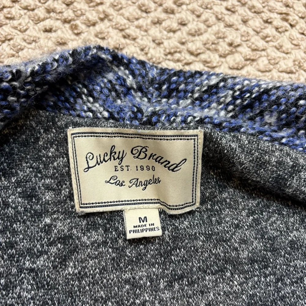 Ladies Lucky Brand Wool Blend Waterfall Collar Cardigan Sweater‎ Size Medium